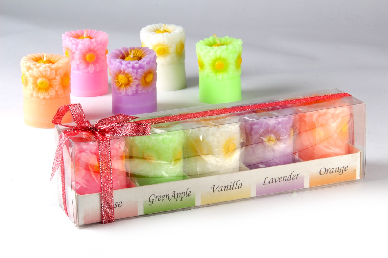 Sunflower Pillar Smokeless candles